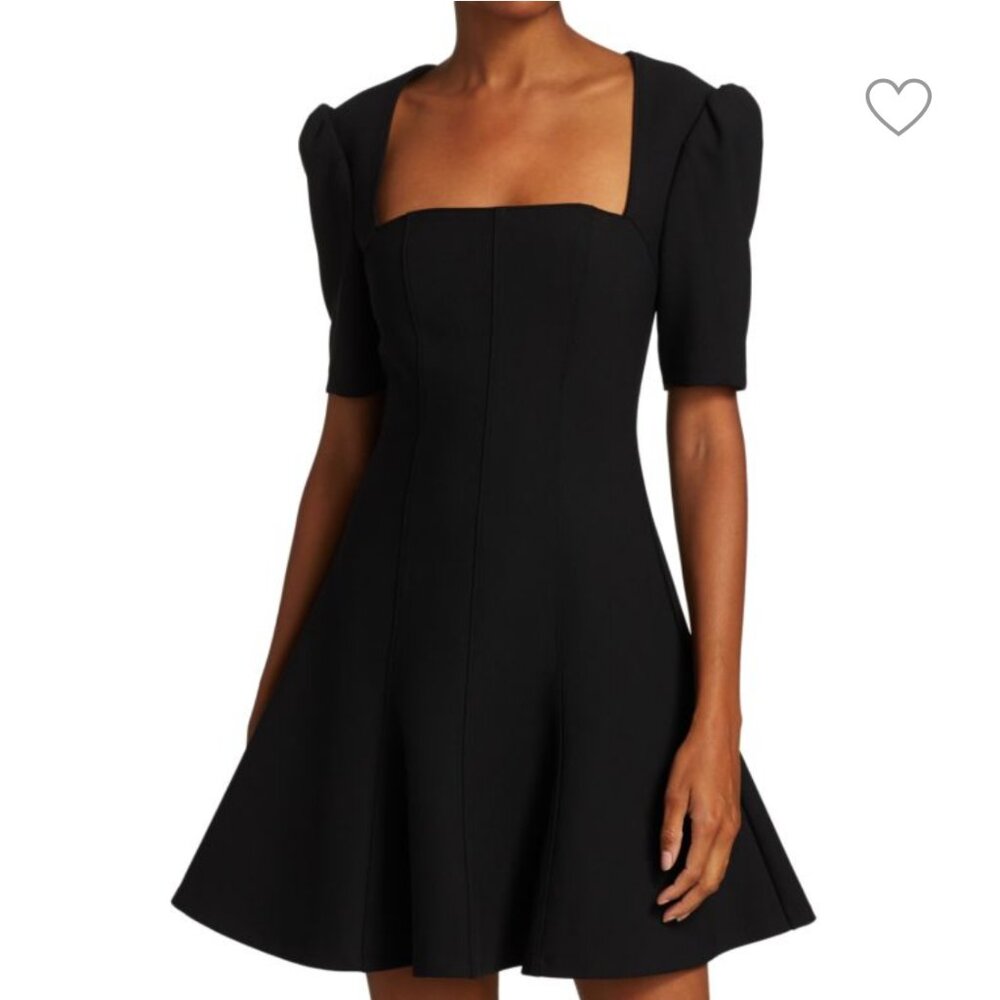 NWT CINQ A SEPT Joy Short Puff Sleeve A Line Dress Orig $395 size 8